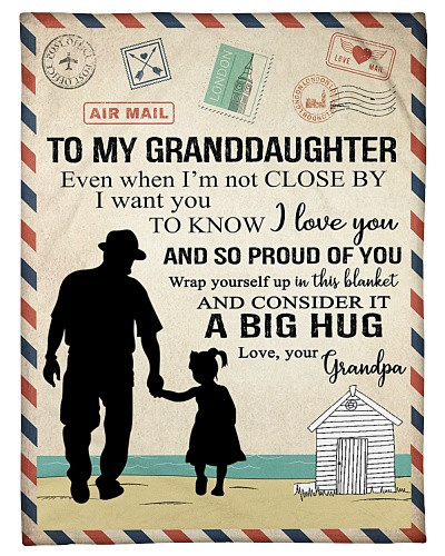 Granddaughter blanket quilt blk granddau big hug grandma ntmn