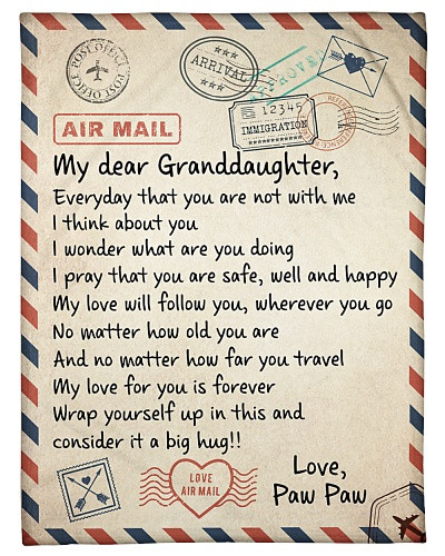 Granddaughter blanket quilt tqh blk granddau pray safe pawpaw