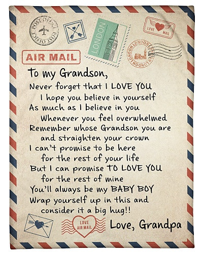 Grandson blanket quilt tqh blk grandson tolove grandpa