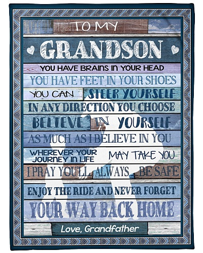Grandson blanket quilt blk grandson steer home grandfather htte