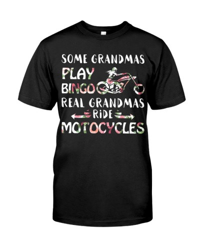Motorcycle t-shirt biker real grandmas