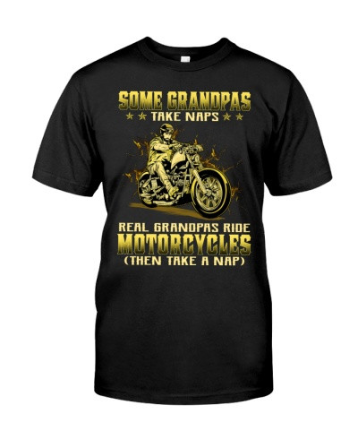 Motorcycle t-shirt biker some grandpas take naps gra 030