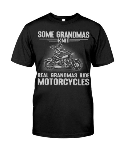 Motorcycle t-shirt biker grandma knit