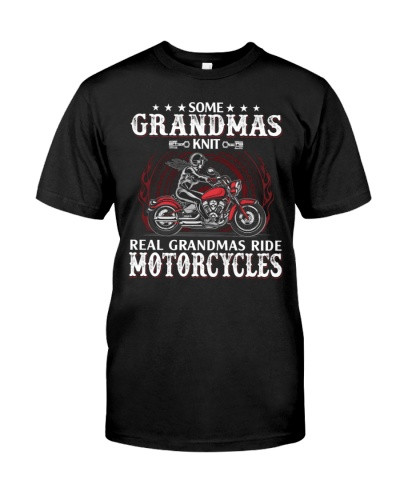 Motorcycle t-shirt biker grandmas knit