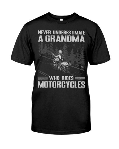 Motorcycle t-shirt biker underestimate grandmas 004