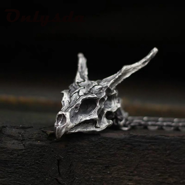 Charms Pendent Dragon Skull Necklace