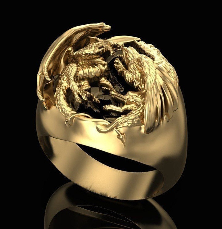 Golden Dragon Ring For Men