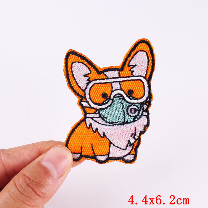 Corgi Embroidered Patches For Clothing