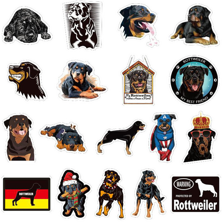10/30/50PCS Cute Rottweiler Dog Stickers