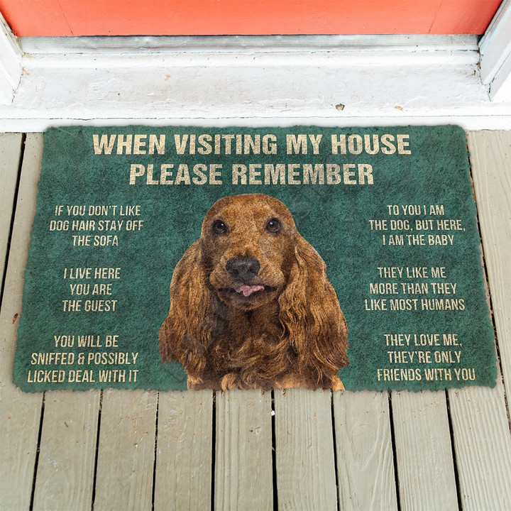 Cocker Spaniel House Rules Doormat