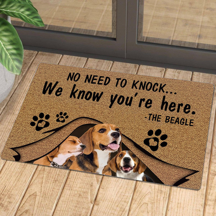 No Need To Knock Beagle Doormat