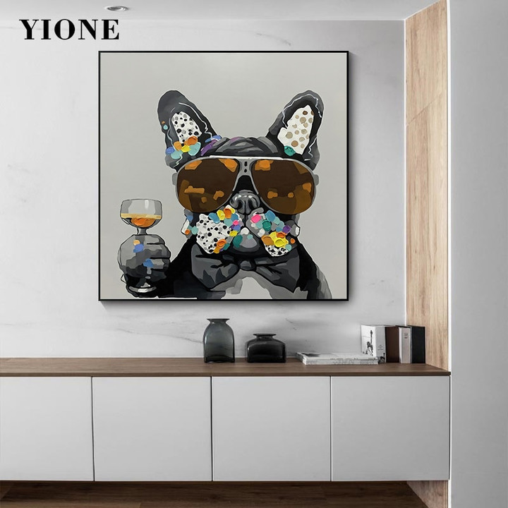 French Bulldog Canvas Oil Painting