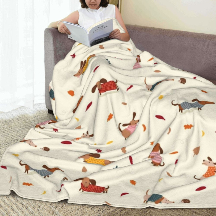 Dachshund Printed Blanket