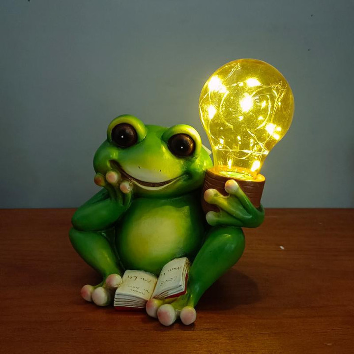 Solar Frog Light Desktop Decorations