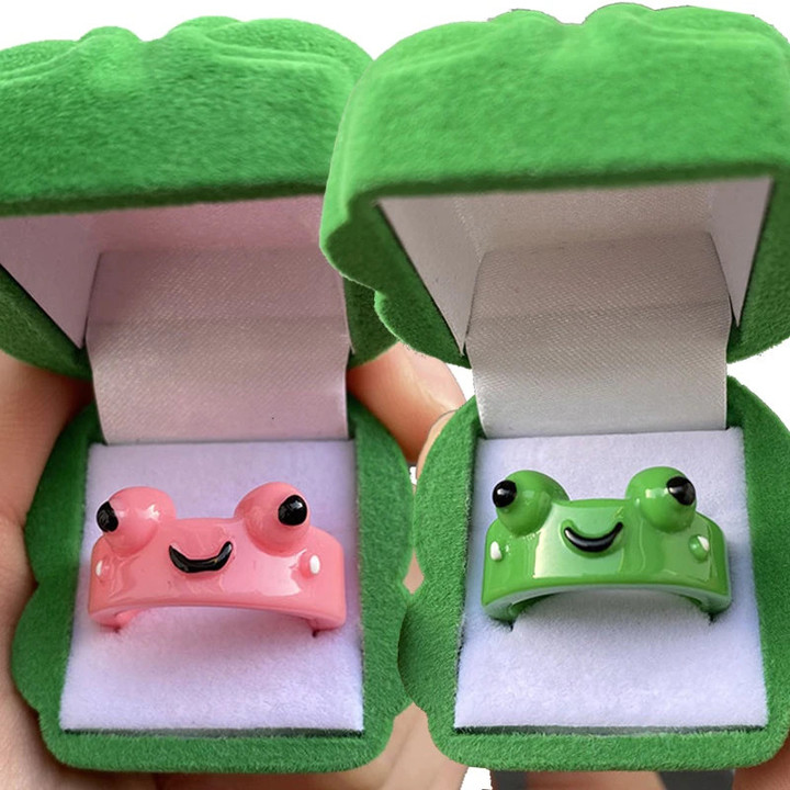 2Pc Cute Frog Rings