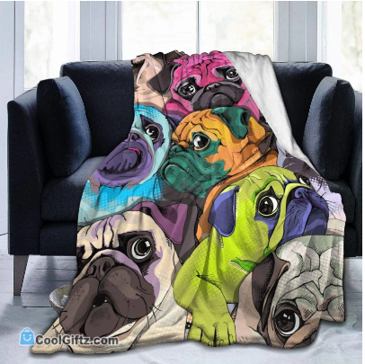 Pug Dogs Blanket