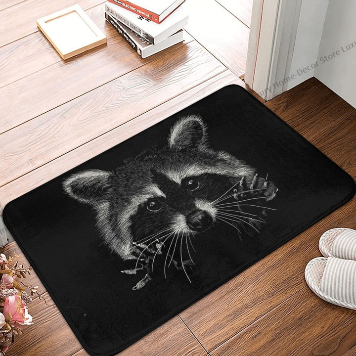 Bath Non-Slip Carpet Raccoon Doormat