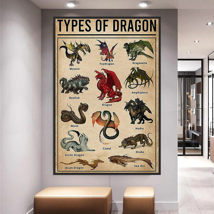 Types of Dragon Poster