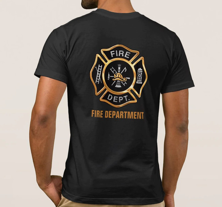 Fire Department Gold Badge T Shirt