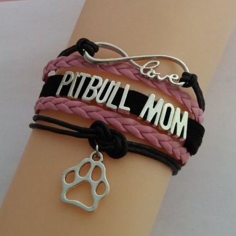 Love Pit Bull Mom Bracelet