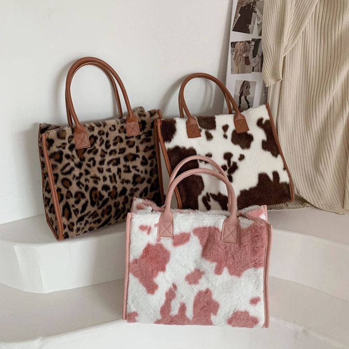 Cow Leopard Print Design Bag
