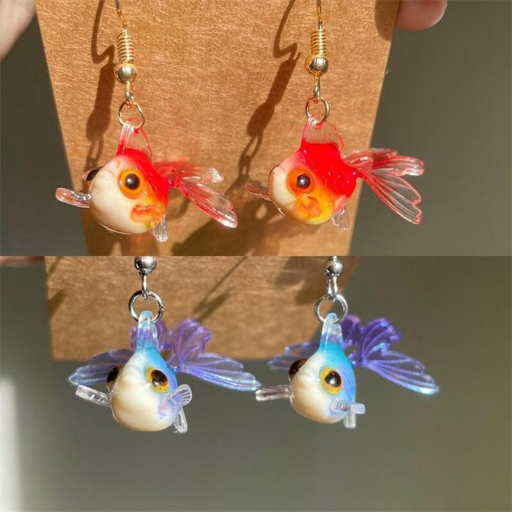Red Goldfish Earrings