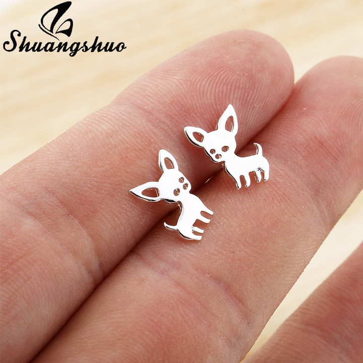Chihuahua Stainless Steel Earrings for Women