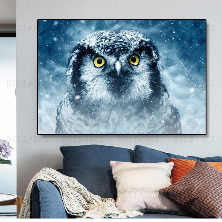 Modern Art Owl Canvas Painting