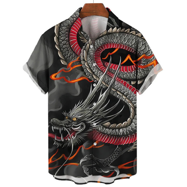 Dragon Tiger Pattern Shirt