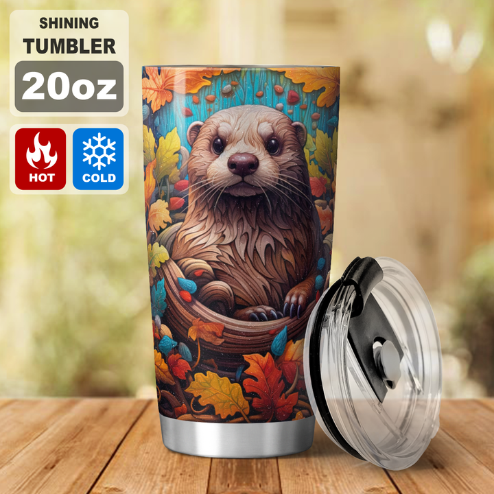 Realistic Otter Tumbler