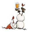 Christmas Cardinal Beer Snowman Cutting Dies DIY Scrapbooking Funny Gift Card