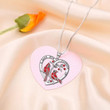 I love you forever Cardinal Bird Jewelry Necklace for Valentine's Day Gift