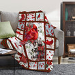 I'm Always with You Northern Cardinal Cozy Quilt for Bed Sofa
