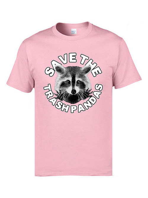 Classic Men's Great T Shirts Save the Trash Pandas Raccoon Animal Printing Tshirts 3D Digital Loose Tops Tees University T Shirt