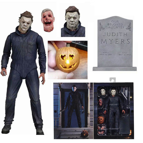 Michael Myers Figure NECA Halloween Ultimate Laurie Strode Michael Myers Pumpkin Action Figure Horror Toy for Halloween Gift