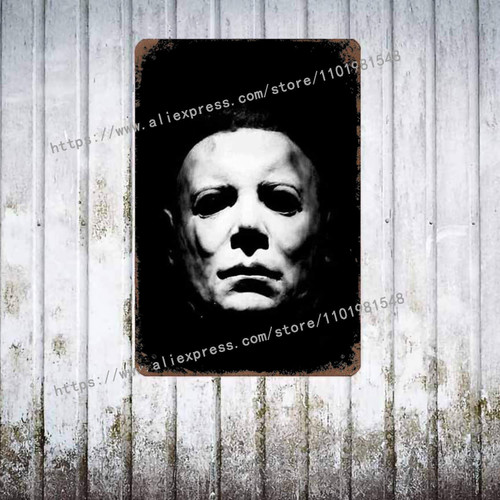 Michael Myers metal Decor Poster Vintage Tin Sign Metal Sign Decorative Plaque for Pub Bar Man Cave Club Wall Decoration