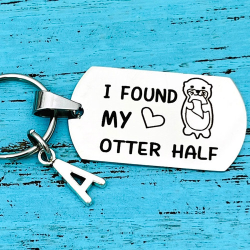 I Found My Otter Half Couple Funny Keychain