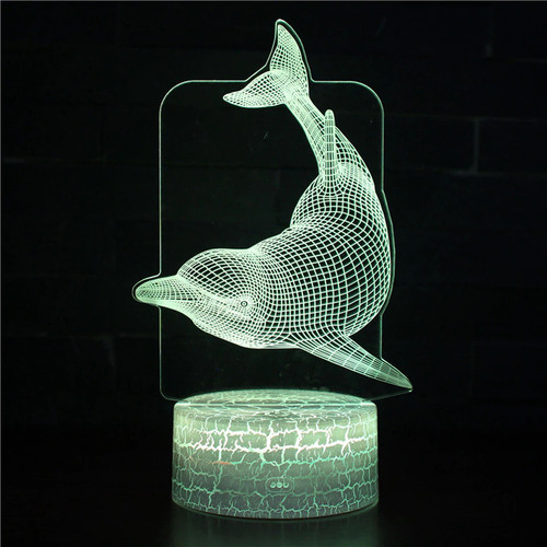 3D Touch LED Night Light Dolphin Whale Desk Lamp For Kids Room Decor