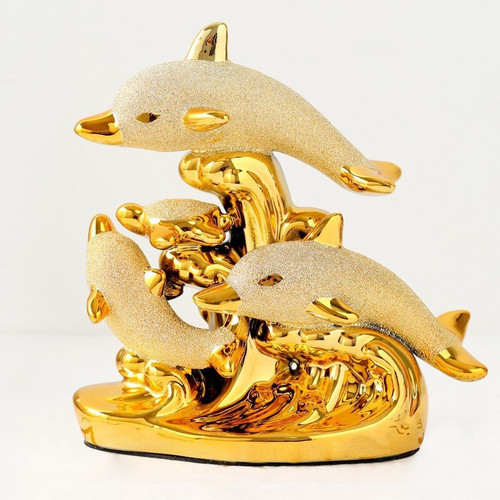 Dolphin Decoration Ceramic Crafts for Cabinet Home Decoration