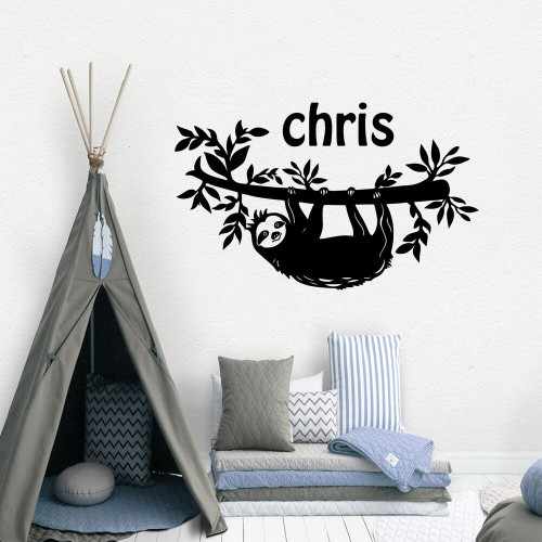 Sloth Wall Sticker for Living Room, Bedroom Decor