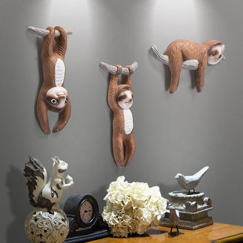 Modern Creative Sloth Pendant Wall Hanging Bedroom Decoration