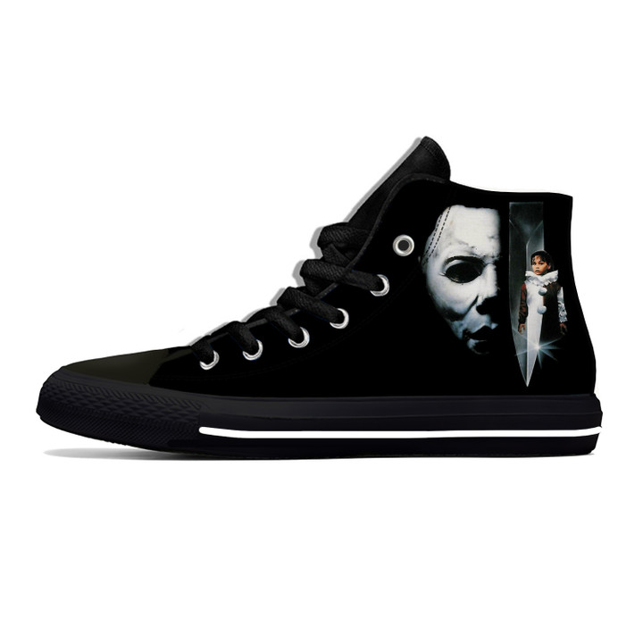 Myer Horror Halloween Anime Cartoon Comic Michael Casual Cloth Shoes High Top Lightweight Breathable 3D Print Men Women Sneakers