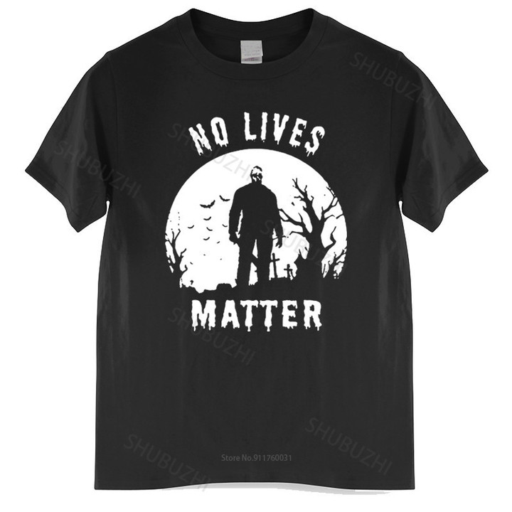 Summer mens tshirt No Lives Matter Michael Myers Halloween Horror Funny T Shirt unisex t-shirt teenagers cool tops