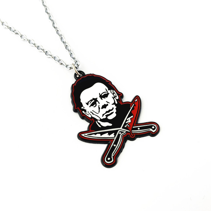 Halloween Horror Michael Myers Necklace Original Design Cosplay Quality Anime Cartoon Jewelry Pendant Gifts