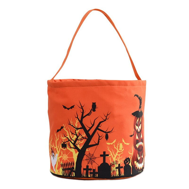 Halloween Candy Basket Bags Pumpkin Bag Kids Children's Handbag Biscuit Bucket Decorative Trick Or Treat Gift Storage Handbag