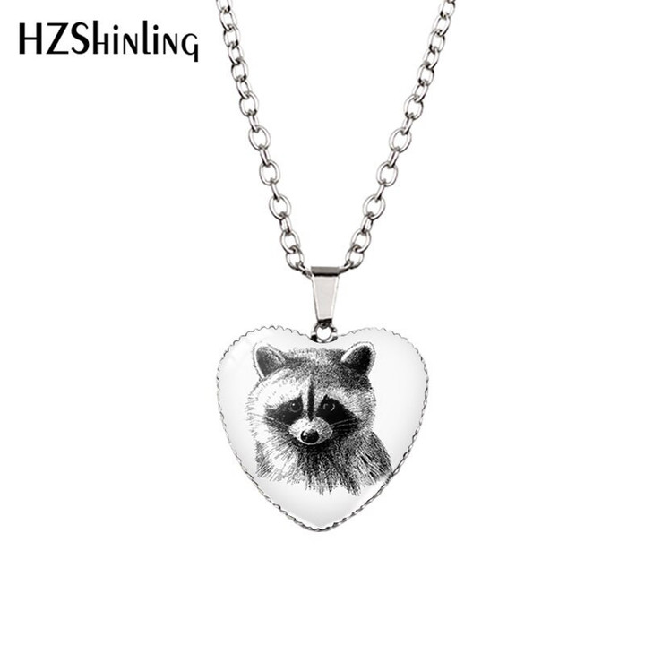 Raccoon Heart Necklace
