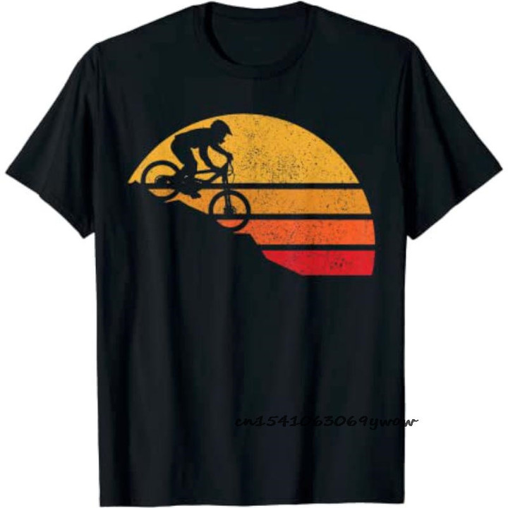Mountain Bike Cycle Men Tshirts Vintage Downhill Mount MTB New T Shirt for Men Pure Cotton Print Tees Camisas