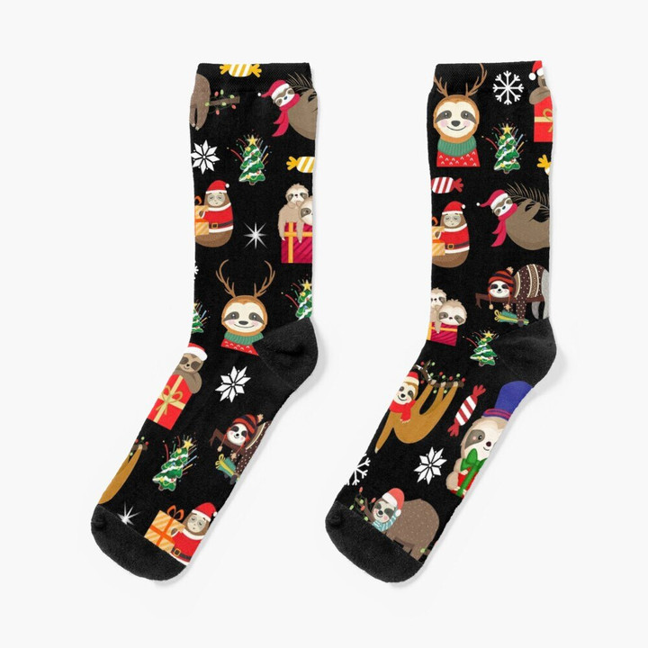 Sloth Christmas Socks