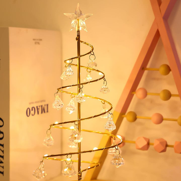 LED Spiral Crystal Light Christmas Tree