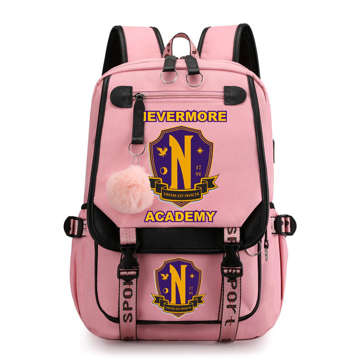 Wednesday Addams Backpack Teenage Girls & Student Shoulder School Bag